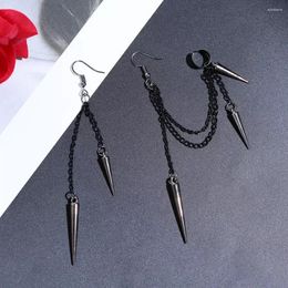 Stud Earrings Gothic Knife Heart Dangle Halloween Cool Punk Style Acrylic Eardrop With Chain Women Jewellery Wholesale