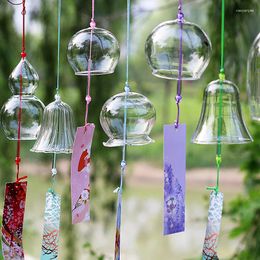 Decorative Figurines Transparent Glass Wind Chimes WIndows Bell Hanging Outdoor Garden Decor Japanese Room DIY Crafts