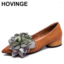 Casual Shoes 2024 Women Genuine Leather Flats Flower Quilted Mixed Colour Flat Pointy Toe Slip-on Beige Shoe Lady 35-40