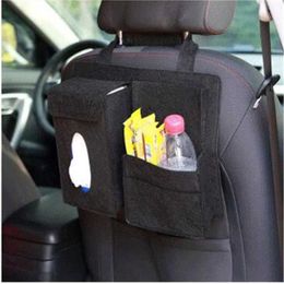 Tool Organizers Car Back Seat Storage Bag Organizer Hanging Bag Box Paper Towel Phone Storage Felt Bag Trash Can Organizer Car Accessories T240509