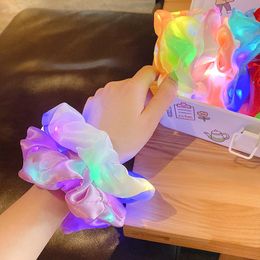 LED Scrunchies Led Glow Hair Bands with Premium Gift Bag Light Up Hair Scrunchy for Women Glow in the Dark Hair Accessories for Neon Glow Party