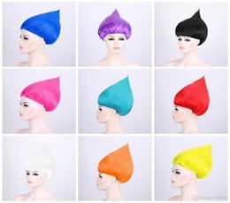 New Multi Colors Children Cosplay Halloween Party Supplies TAnime Magic Wizard Wigs Trolls Wig High Quality 15 5xy aakk6004965