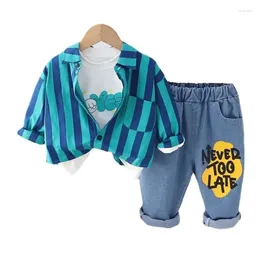 Clothing Sets Spring Autumn Baby Boys Clothes Suit Children Striped Shirt T-Shirt Pants 3Pcs/Sets Toddler Casual Costume Kids Tracksuits