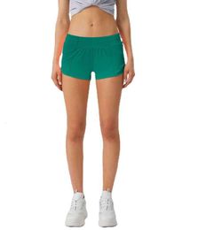 Lu-248 respirável seca rápida short quente short quente esportes feminino bolso de bolso de ginástica