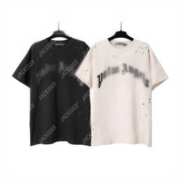 Palm PA 24SS Summer Letter Printing Paint spot LogoT Shirt Boyfriend Gift Loose Oversized Hip Hop Unisex Short Sleeve Lovers Style Tees Angels 2222 QIW