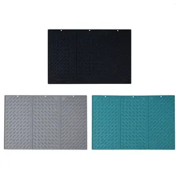 Table Mats Drain Mat Kitchen Tray Quick Dry Foldable Heat Resistant Waterproof Pad For Counter Nonslip Drying