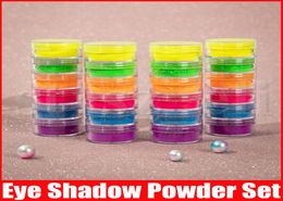 Eyeshadow Powder Makeup 6 Colours Neon Eye Shadow Set Beauty Eyes Cosmetics New Powder Eyes Makeup 6pcs Kit DIY Nail Art Powder2335353