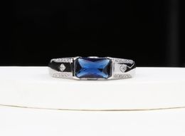Mens Fashion Gift Jewellery White Gold Filled Sapphire CZ Zircon Wedding Band Finger Ring New Year Gift Sz81359734712801081