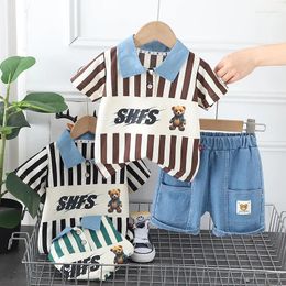 Clothing Sets Boys Clothes Summer 2024 Children Cotton Polo T-shirts Shorts 2pcs Jogging Suit For Baby Tracksuits Kids Outfits Toddler 5Y