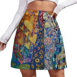 Skirts The Lovers - Homage To Gustav Klimpt Mini Skirt Miniskirt Woman Short Japanese Fashion