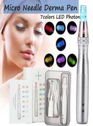 Electric Derma Pen Micro Needle Microneedle With LED Light Pon For Wrinkle Removal Anti Ageing Skin care4936796