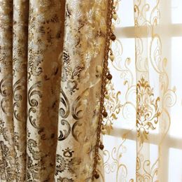 Curtain Wholesale Of European Style Curtains Chenille Bay Windows Velvet Shading For Living Dining Room Bedroom 1