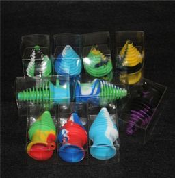 25pcs smoke Tower Shape Silicone Mouthpiece Cover Rubber Drip Silicone Mouth Piece for smoking pipe bong Silicon Containers4497336