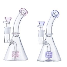 7Inch Heady Water Pipe Showerhead Percolator Beaker Bong with Glass Bowl 14mm Female Joint LXMD21402