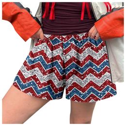 Women's Shorts Vintage Boho Style Women Shorts Cute Soft Elastic Low Waist Print Button Front Pyjama Bottoms Boxer Shorts Slpwear 2024 Y240504