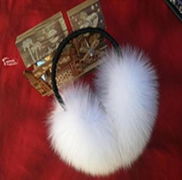 Women039s Winter Real Genuine Fox Fur Earmuff with velvet hoopLady039s Earcap 8 Colours Warm Soft8809416