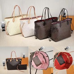 Women Handbag Brown Flower Tote Bags Shopping Bag Shoulder Crossbody Purse Fashion Genuine Leather Large Capacity Classic Letter Clutch 210l