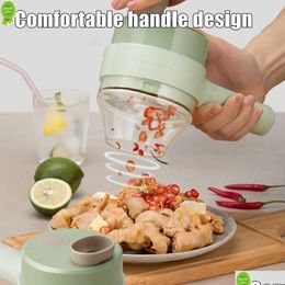 Baking Pastry Tools New 1Pcs Electric Garlic Chopper Mini Food For Baby Blender Cordless Masher Portable Press Y3A3 Drop Delivery Dh8Su