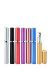 Perfume Bottle 5ml Aluminium Anodized Compact Perfume Bottles Aftershave Atomiser Atomizer Fragrance Glass ScentBottles 1000pcs2857613