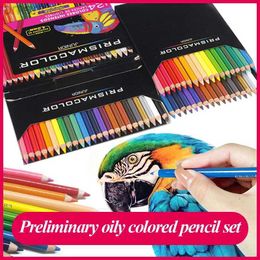 Pencils Prismacolor 12/24/36/48 Coloured Oil Painted Pencil Set Wooden Coloured Pencil Used for Sketching School Student Art Supplies d240510