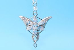 925 Sterling Sliver Wedding Jewellery Lord Princess Arwen Evenstar Pendant Necklaces for Women Arwen Crystal Q05317003935