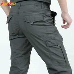 Men's Pants Quick dry casual pants mens summer military style mens Trousers mens tactical cargo pants mens lightweight waterproof TrousersL2405