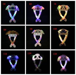 33 Styles LED Light Plush Hat Cartoon Animal Cap For Rabbit Cat Bunny Ear Moving Light Hats Adult Kids Christmas Winter Warm Hats 4950023