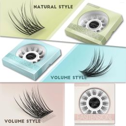 False Eyelashes Natural Individual Bundles Eyelash Extension Professional 3D Volume Effect Faux Dovetail Cluster Lashes