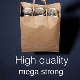 3Pcs Gift Wrap 5 pcs Kraft Bag Paper Gift Bags Reusable Grocery Shopping Bags for Packaging Craft Gifts Wedding Business Retail Party Bags