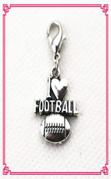 Hot selling 50pcs/lot I love Charms DIY Bracelets&bangles Jewelry Accessory sport Charms lobster clasp charm5731998