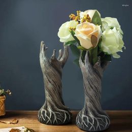 Vases 1PC Tree Trunk Arrangement Demon Vase Ornament Resin Craft Flower Creative Stem Home Decor