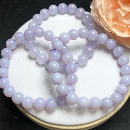 Link Bracelets Natural Albite Jadeite Bracelet Crystal Gemstone Fashion Healing Chakra Stress Relief Reiki Yoga Energy 1pcs 9/10/11MM