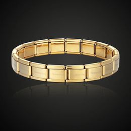 Vankeliif brand Simple stainless steel elastic detachable neutral nomenation bracelet fashion Jewellery 240510