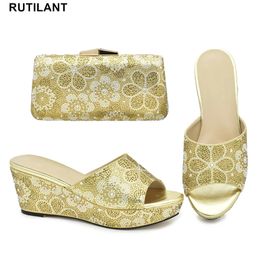 Fashion Shoe and Matching Bag for Nigeria Party Designer Shoes Women Luxury Women Italian African Party Pumps Shoes and Bag 240509