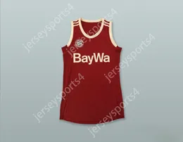 CUSTOM NAY Mens Youth/Kids BAYERN MUNICH RED BASKETBALL JERSEY TOP Stitched S-6XL