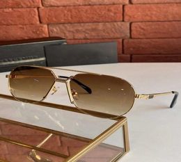 Men Pilot Sunglasses Legends 968 Gold Brown Gradient Sonnenbrille Shades lunettes de soleil uv400 Protection Eyewear wth box5388080