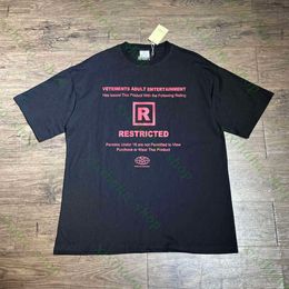 2022ss Summer Vetements Restricted T-Shirts Men Women High Quality VTM Short Loose Streetwear Top Tee Sleeve Oversize O-Neck Designer t shirts 116