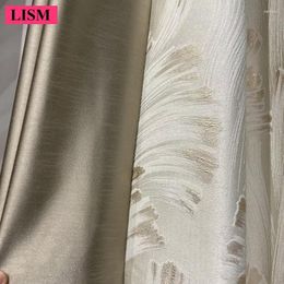 Curtain Gold Jacquard Cream Curtains For Living Room And Bedroom Modern Simple Thickened Texture Fabric Window Custom Cloth Tulle