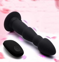 Remote Control Anal Plug Dildo Vibrator Male Prostate Massager Butt Plug P Spot Vibrator Sex Toys for Men Gay Masturbator 2106163111578