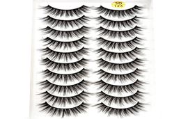 2019 NEW 10 pairs 100 Real Mink Eyelashes 3D Natural False Eyelashes Mink Lashes Soft Eyelash Extension Makeup Kit Cilios 3d1248545370