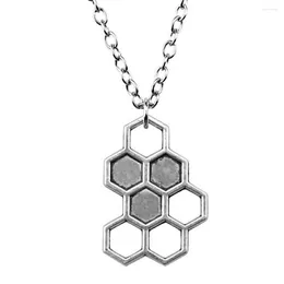 Pendant Necklaces 1pcs Honeycomb Long Necklace Diy Accessories Vintage Jewellery Gift Chain Length 43 5cm