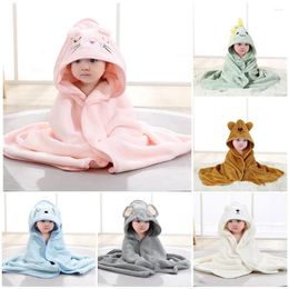 Towel Bath Super Soft Cartoon Design Absorbent Comfortable Touch Baby Hooded Bathrobe Swaddle