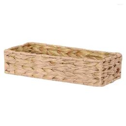 Storage Bottles Tray Woven Basket Strawberry Decor Kitchen Countertop Container Wicker Decorative