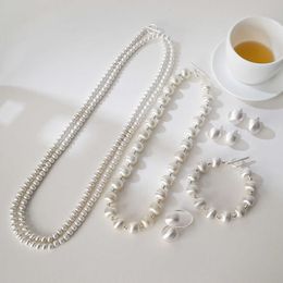 designer New Heavy Industry Brushed Series Beaded Necklace with Light Luxury and Unique Design High end Fashion and Versatile Style collarbone chain 6HVU