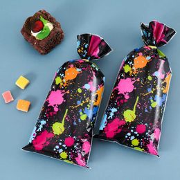 3Pcs Gift Wrap 25/50pcs Fluorescent Party Candy Gift Bags Biscuit Packing Bag Kids Adult Fluorescent Theme Birthday Party Supplies Baby Shower