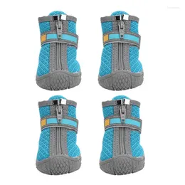 Dog Apparel 4Pcs Waterproof Pet Shoes Anti-slip Rain Snow Boots Small Puppy Lightweight Outdoor Breathable