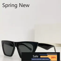 Sunglasses 2024 Acetate Black Frame Women's Square Cat's Eye Fashion Outdoor UV Protection