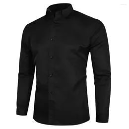 Men's Dress Shirts Long-sleeve Shirt Long-sleeved Stylish Lapel Cardigan Slim Fit Soft Breathable Long Sleeve For Formal Business