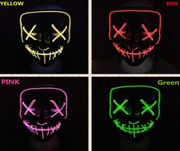 Birthday Halloween Mask Led Light Up Party Masks The Purge Election Year Great Funny Masks Festival Cosplay Supplies Glow In Dark7961903