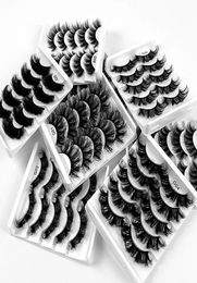 5 Pairs makeup Eyelashes 25mm 8D Reusable fake Lashes Bulk Faux Mink Wispy Fluffy Natural Thick long False Eyelash extension Whole3679927